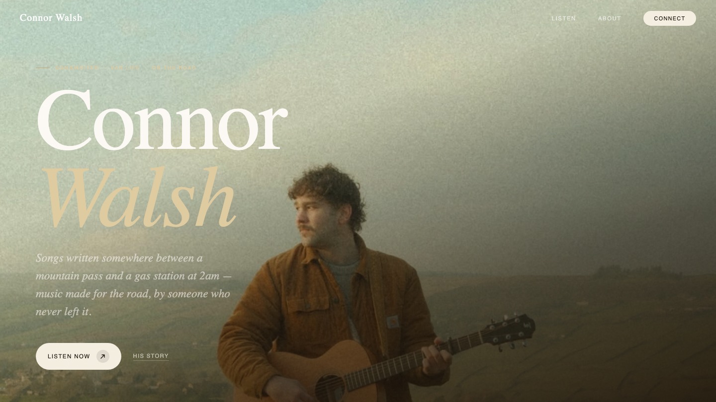 Connor Walsh website hero